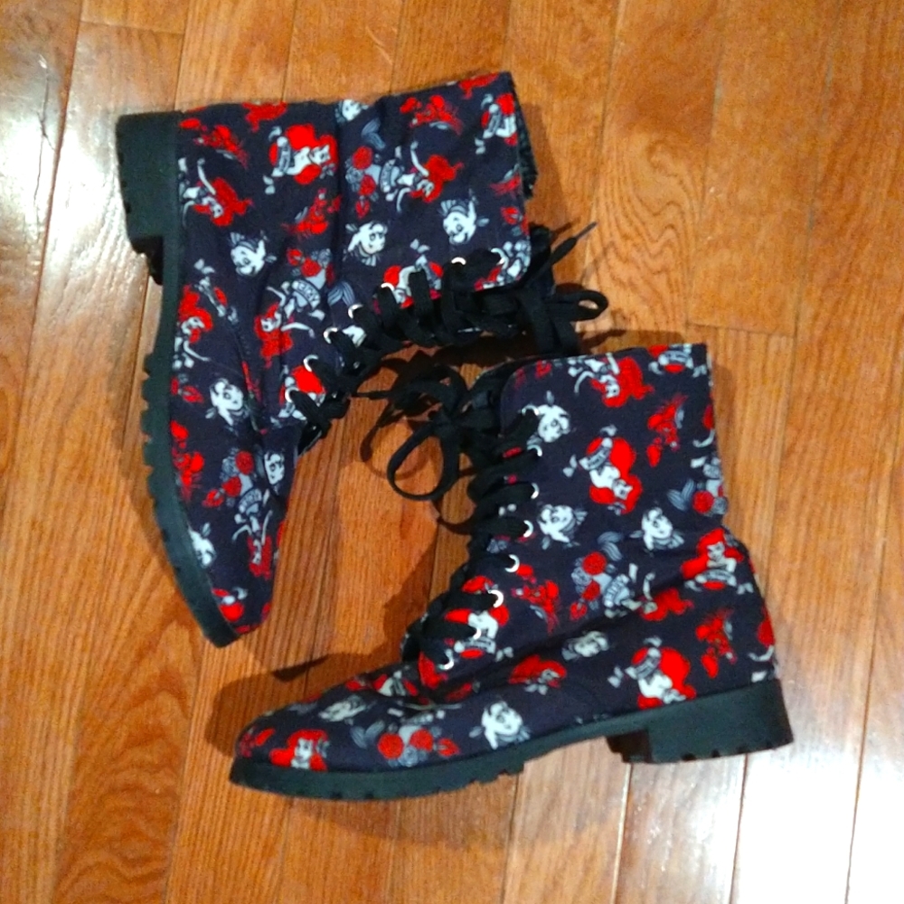 Little Mermaid combat boots